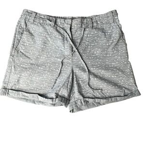 Talbots Light Blue and White Patterned Shorts Size 8